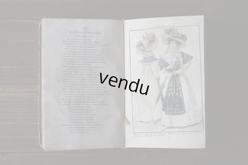 画像1: 古書 Journal des dames 1827年　手彩色モード版画47点