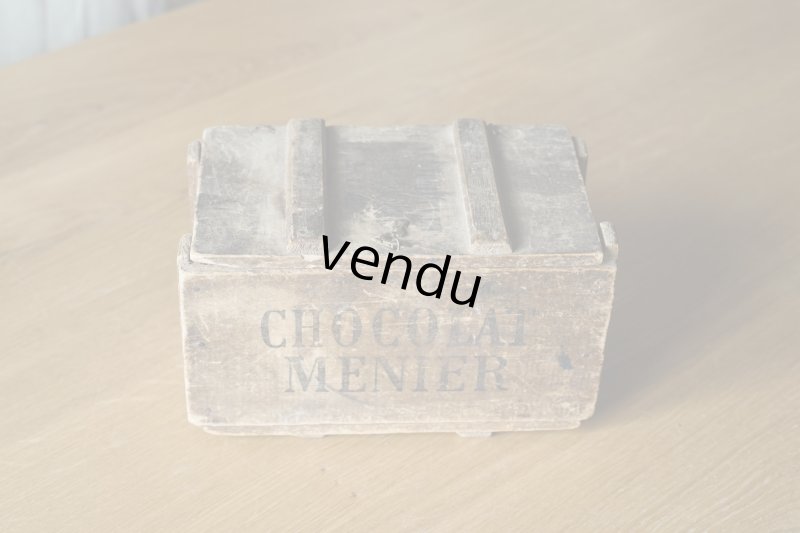 画像1: CHOCOLAT MENIER 木箱 15.3cm