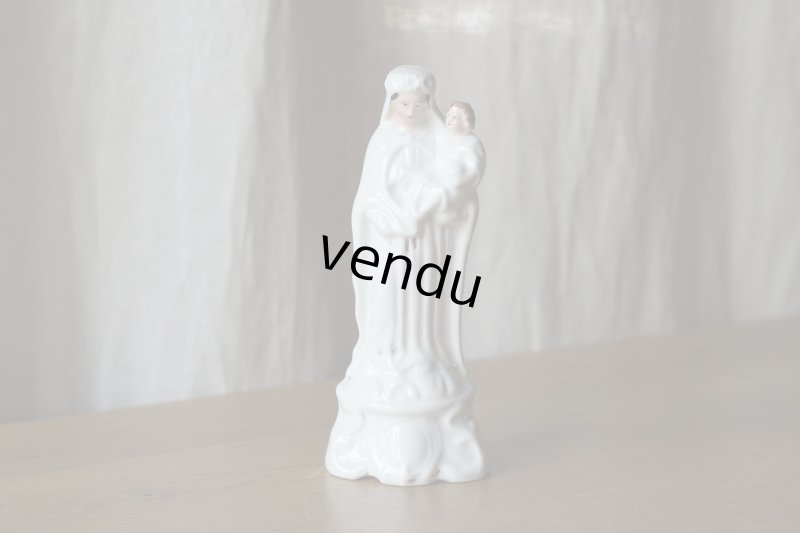 画像1: ポーセリン 聖母子像 20cm