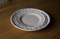 Moustiers? 白釉 シェルリム デザート皿 φ22cm