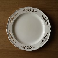 クリームウェア レースプレート φ24.5cm