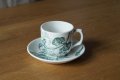 花蝶柄ディネット陶器 カップ&ソーサー