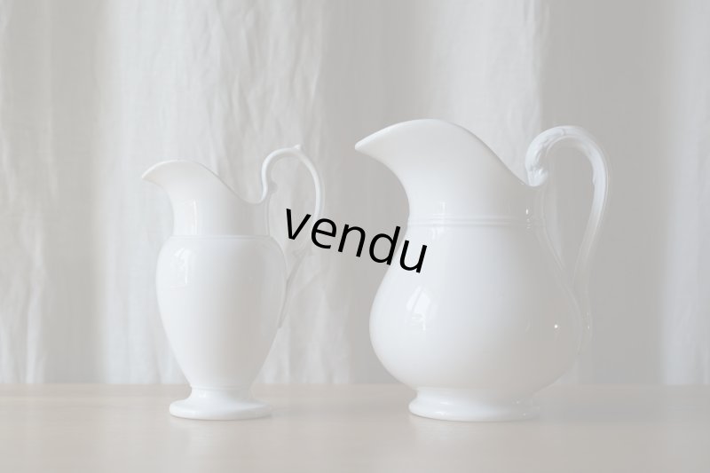 画像1: Sarreguemines 白 小さめエギエール h19cm