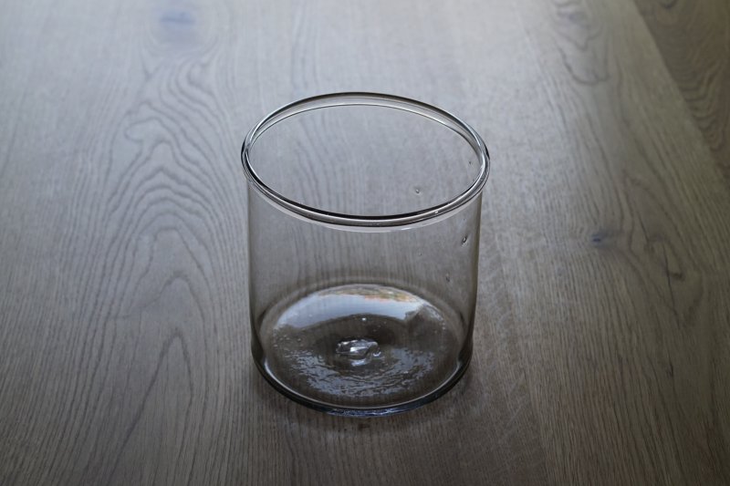 画像1: 吹きガラス シリンダーポット h13.7cm