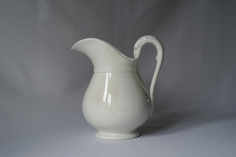 画像1: Sarreguemines 白 ピシェ h19cm