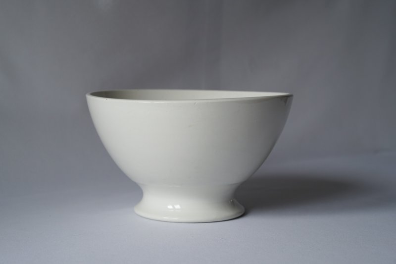 画像1: 白陶器 カフェオレボウル