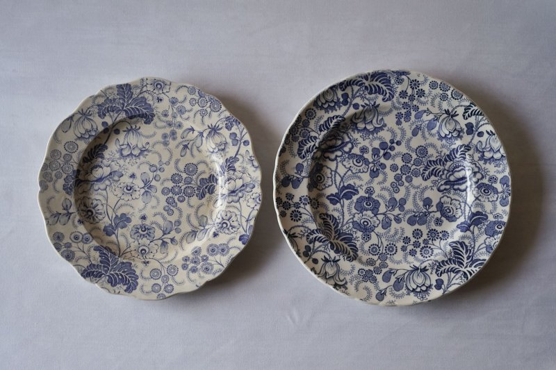 画像1: D.Johnston/Bordeaux タピスリー 小さめ花リム皿 φ19.2cm