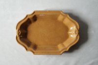 南仏 黄釉 楕円深皿 31.5cm