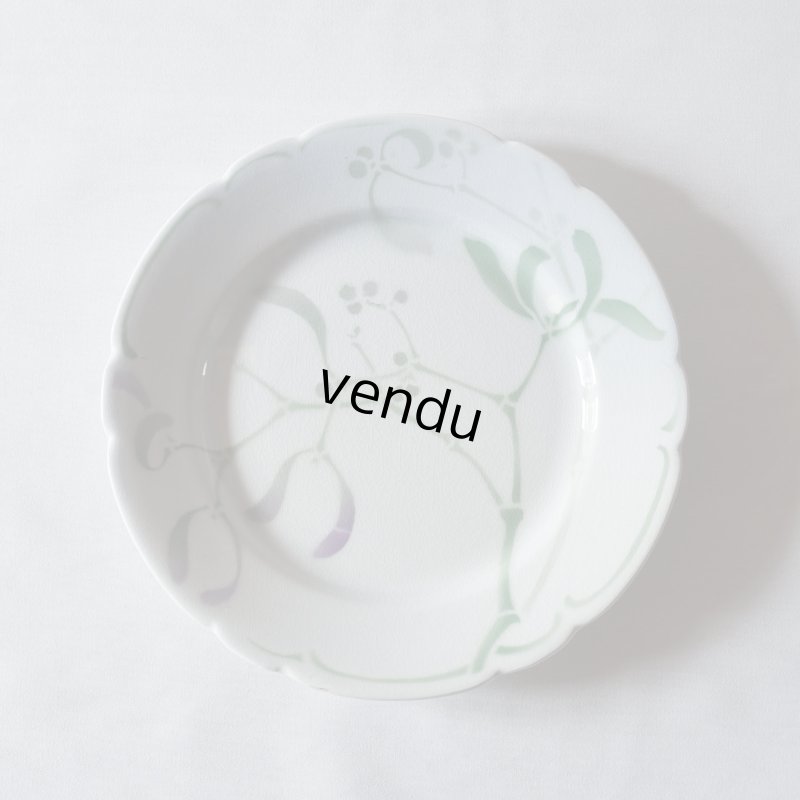 画像1: Lunéville ラシュナル やどりぎ デザート皿 φ22cm