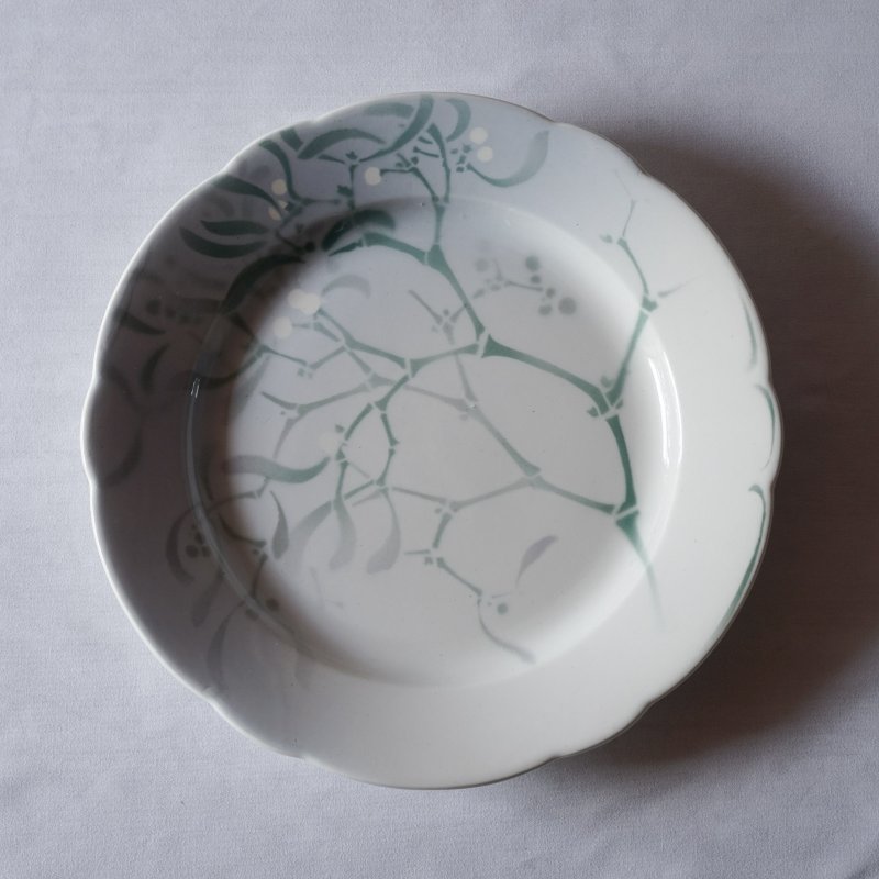 画像1: Lunéville ラシュナル やどりぎ 平皿 φ25.5cm