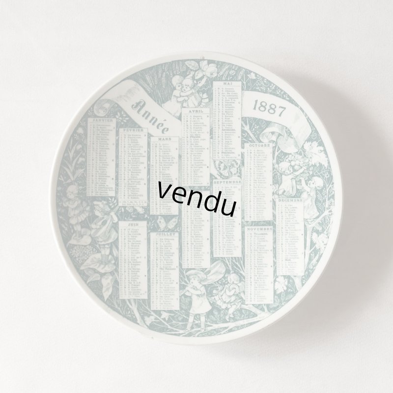 画像1: George Dreyfus こども柄 暦皿 φ17cm  