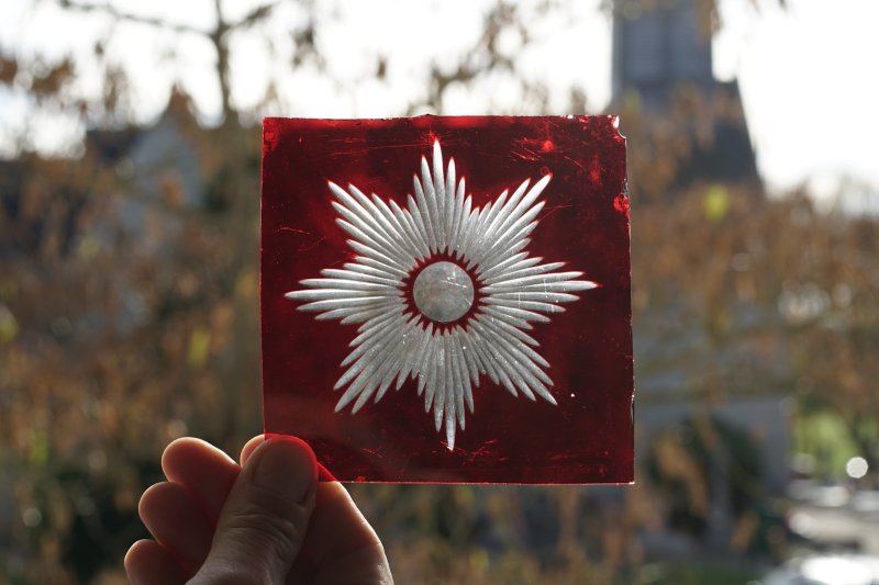 画像1: 切子ガラス　11.3×11.3cm