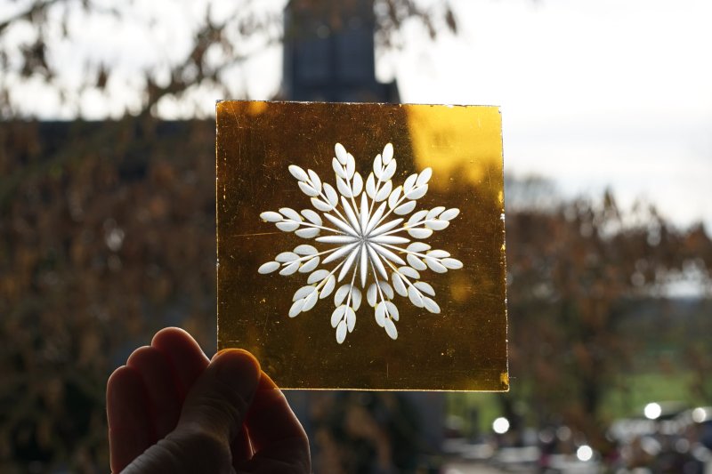 画像1: 切子ガラス　12.1×12.1cm