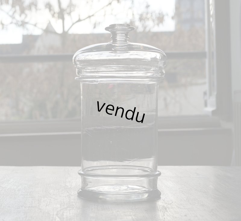 画像1: 蓋付ガラスポット h25cm