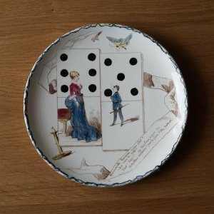 画像: Creil&Montereau 手彩色ドミノ皿