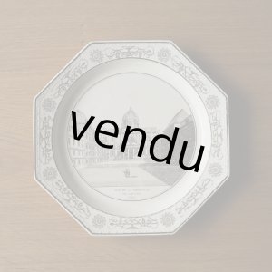 画像: Creil モニュメント グリザイユ オクトゴナル皿