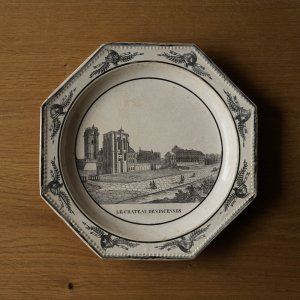 画像: Montereau モニュメント グリザイユ オクトゴナル皿