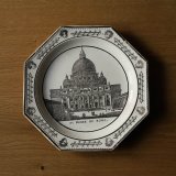 画像: Montereau モニュメント グリザイユ オクトゴナル皿