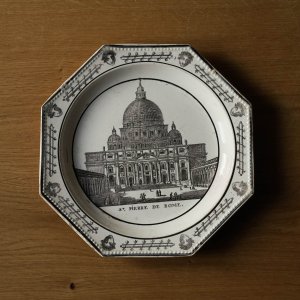 画像: Montereau モニュメント グリザイユ オクトゴナル皿