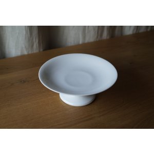 画像: 白磁 小さめコンポティエ φ20.6cm