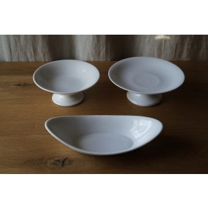 画像: 白磁 小さなコンポティエ φ18cm