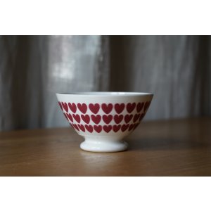画像: Sarreguemines ハート柄 小さめカフェオレボウル φ10.7cm