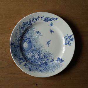 画像: J.V&Cie/Bordeaux Oiseaux 花鳥柄 デザート皿 φ21.6cm