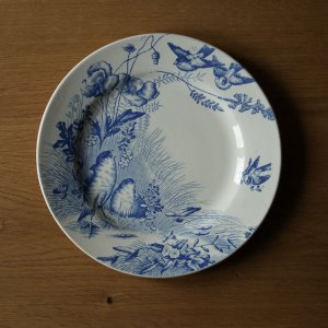 画像: J.V&Cie/Bordeaux Oiseaux 花鳥柄 デザート皿 φ21.6cm