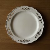画像: クリームウェア レースプレート φ24.5cm