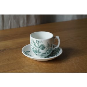 画像: 花鳥柄ディネット陶器 カップ&ソーサー