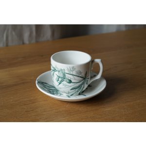 画像: 花蝶柄ディネット陶器 カップ&ソーサー
