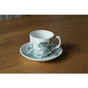 画像: 花蝶柄ディネット陶器 カップ&ソーサー