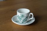 画像: 花鳥柄ディネット陶器 カップ&ソーサー