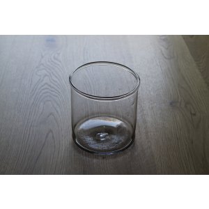 画像: 吹きガラス シリンダーポット h13.7cm