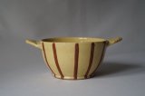 画像: 南仏陶器 黄釉 耳つきボウル