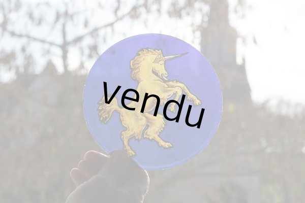 画像1: ユニコーン ガラス絵