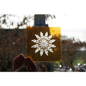 画像: 切子ガラス　12.1×12.1cm