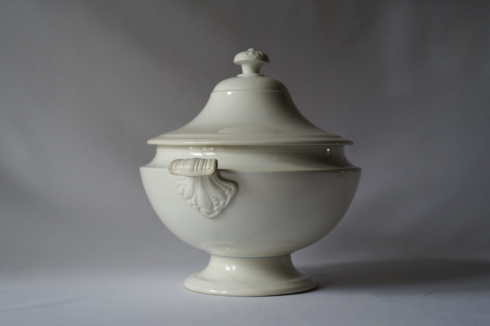 画像1: Creil&Montereau 白 小さなスーピエール h20cm